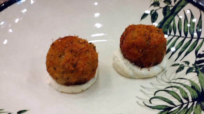 Croqueta de bacalhau.