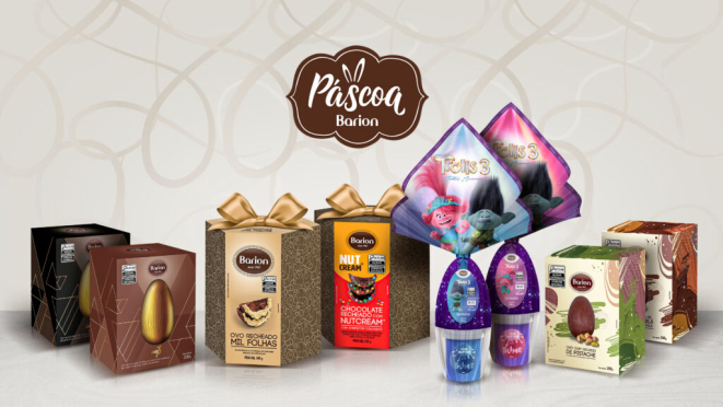 Linha de produtos Barion para a Páscoa. Foto: divulgação 