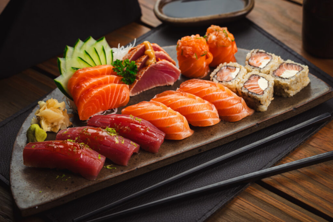 Combinado de sushis e sashimis do Fun'iki. Foto: Priscilla Fiedler