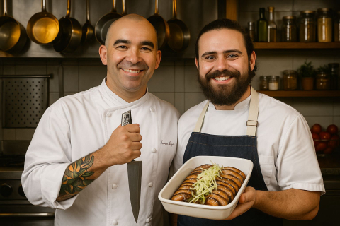 No retorno de "Dois chefs, um menu" Ivan Lopes recebe André Pionteke no Coin