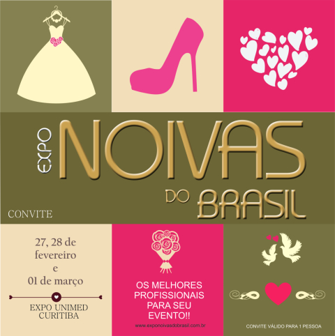 Curitiba recebe a Expo Noivas do Brasil nos dias 27, 28 de fevereiro e 01 de março