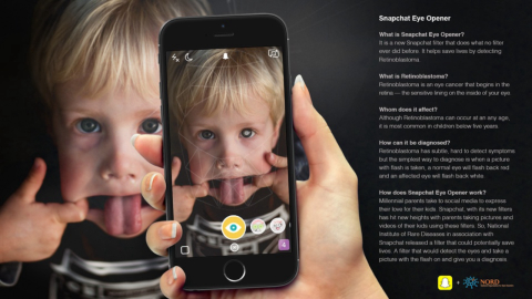 Filtro do Snapchat ajuda a identificar câncer nos olhos das crianças