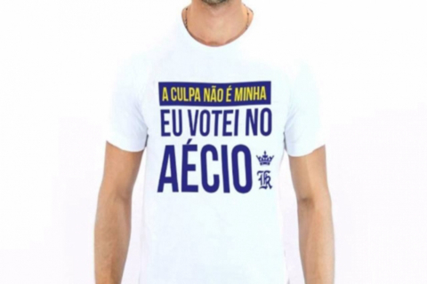 Estilista criador de camisetas pró-Aécio está arrependido