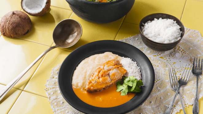 Receita de Peixe ao Coco, de um restaurante do Recife, é um dos pratos divulgados pelo projeto.