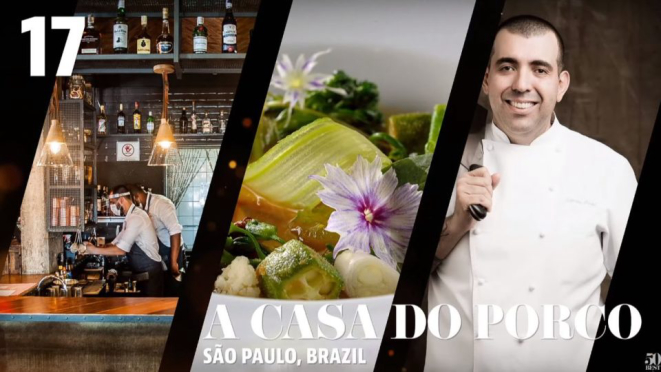 Trecho da transmissão que apresentou o ranking do 50 Best.