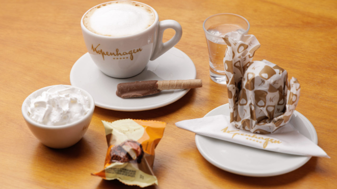 Opção de café da tarde da Kopenhagen.