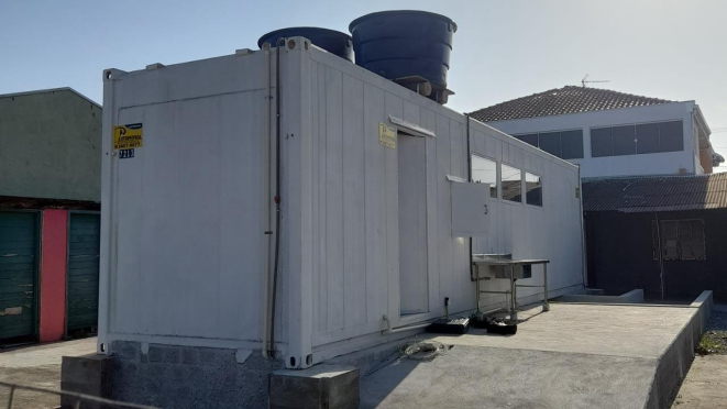 Espaço onde será feito o beneficiamento do pescado da Olha o Peixe.