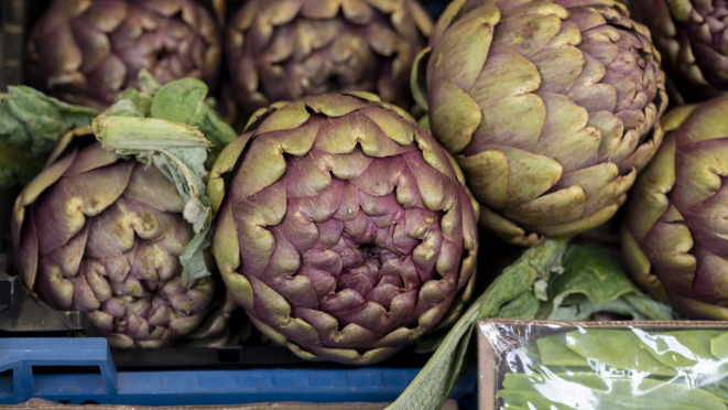 Uma única coroa de alcachofra pode chegar a pesar 300 gramas.