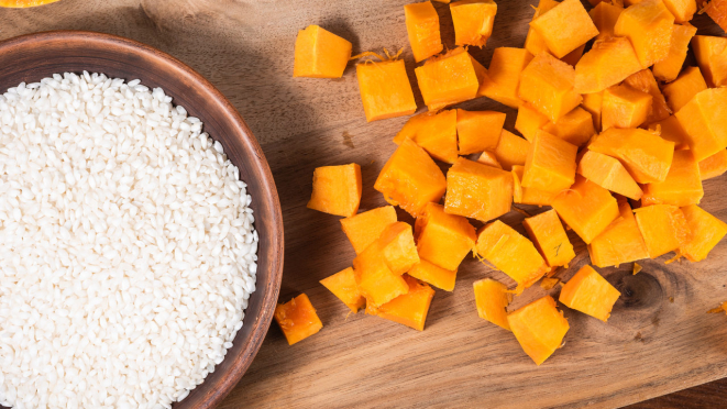 Arroz de abóbora é sugestão do chef Raphael Vieira.