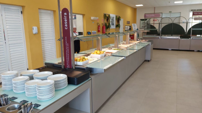 Buffet de comida caseira da unidade Sodexo de Campinha Grande do Sul.