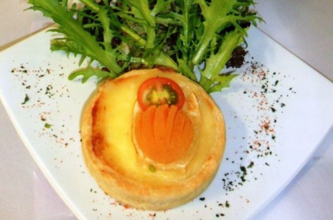 Quiche de queijo brie