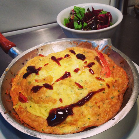 Frittata de camarão
