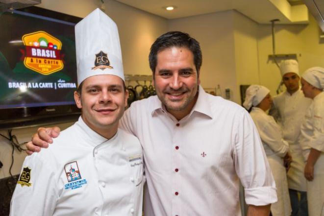 Rodrigo do Prado, sócio-proprietário do Espaço Gourmet, e Leonardo Dal Farra
