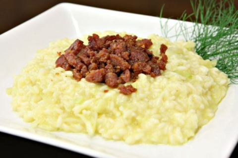 Risoto de linguiça Blumenau
