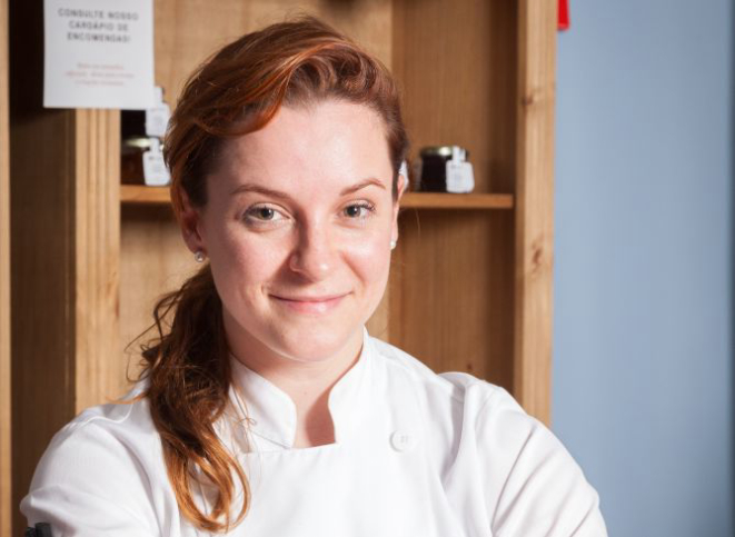 Carolina Garofani, chef confeiteira e proprietária da Caramelodrama Confeitaria. Formada na Itália pela Alma (Escola Internacional de Cozinha Italiana), seu trabalho é uma confeitaria artesanal autoral com ingredientes de alta qualidade. Foto: Fernando Zequinão/Gazeta do Povo