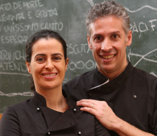 Chefs Oscar Luzardo e Claudine Botelho do restaurante La Panoteca. Foto: Aniele Nascimento / Gazeta do Povo