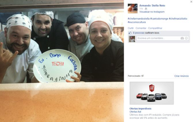 Armando Stella, chef do curitibano Canto do Monge, e sua equipe. Foto: reprodução