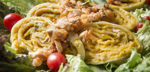 Tortei de moranga em rolo