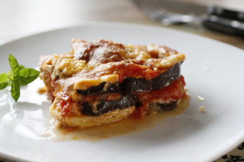 Lasanha de berinjela com batata