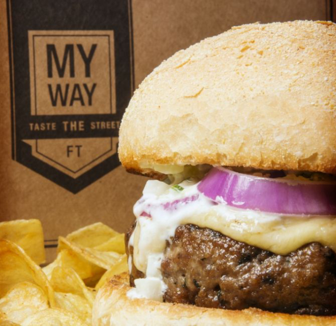 Hambúrguer My Way. Foto: Divulgação.