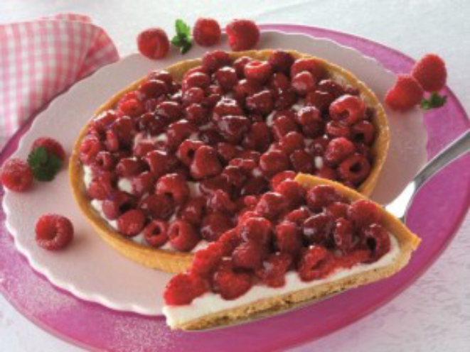 Torta creme de baunilha e framboesa (R$ 78,95 para 430g). Foto: Divulgação.