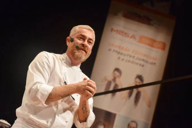 Alex Atala abre o Semana Mesa SP e recebe o peruano Virgilio Martinez e o russo Vladimir Mukhin no Dalva e Dito para um dos jantares magnos da edição de 2015. Foto: Adriano Bellagente/Divulgação