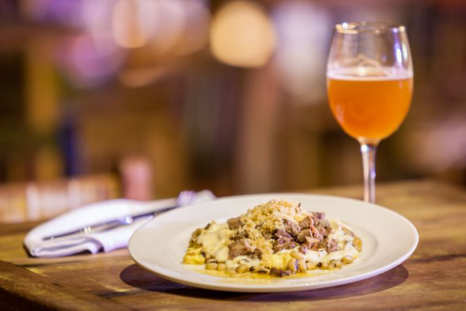 Ragu de bode com feijão verde do chef Eudemar Calvacanti, da Zafferano Eventos. A harmonização foi uma saison criada especialmente para o evento pela Morada Cia. Etílica. Foto: Fernando Zequinão/Gazeta do Povo