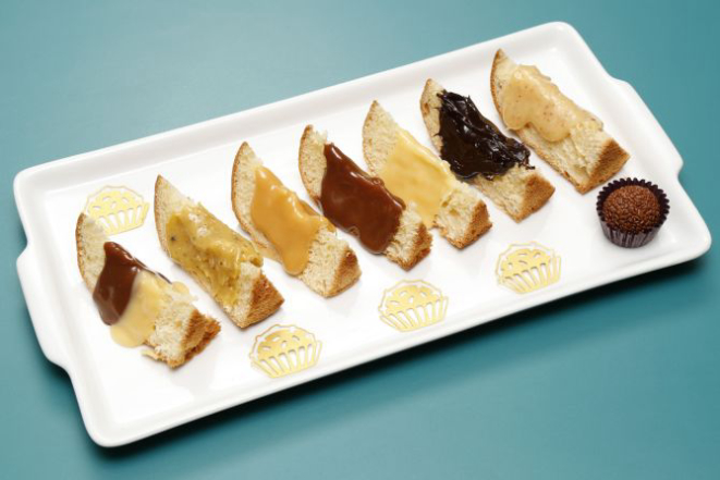 O cliente experimentará sete sabores como duo belga, doce de leite, amêndoas e pistache. Foto: Liza Strapasson/Divulgação.