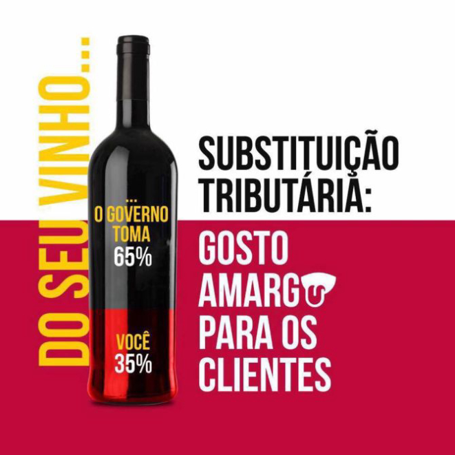 A Abrasel-PR chama a atenção para o alto imposto. Foto: Reprodução Facebook.