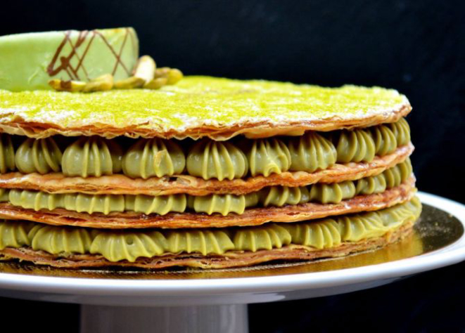 Mil folhas de pistache da Chokolat Chocolateria. Foto: Nadya Costa/Divulgação