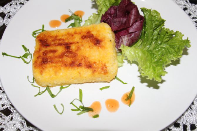 Sopa paraguaia da chef Aline Tomaz, integrante do Movimento Materna Cozinha. Foto: Jaqueline Conte/Divulgação