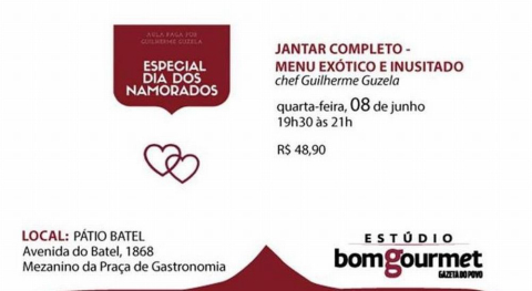 Aula ensina preparo de jantar para namorados