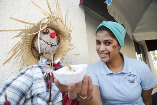 Doce da Cake house food bike. O cardápio é variado, com preços diversos. Foto: Hugo Harada/Gazeta do Povo