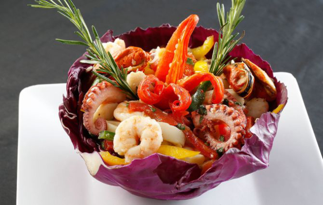 Salada de frutos do mar do Bar do David. Foto: Divulgação.