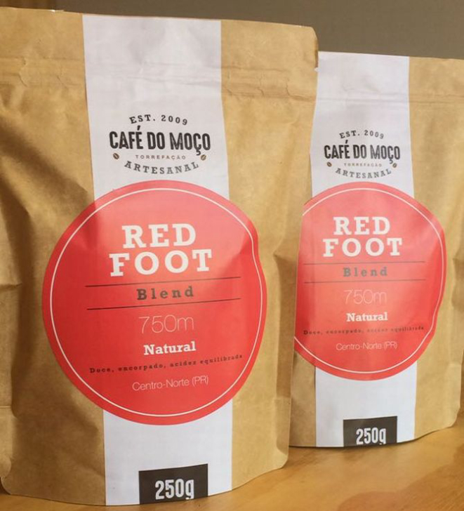 Blend torrado por Leo Moço é vendido a R$ 17,50 (250 g) no Barista Coffee Bar. Foto: Divulgação.