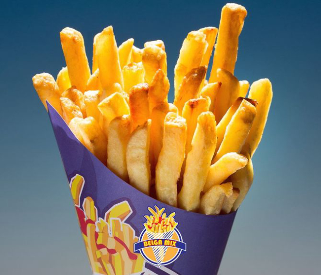 Batata no cone da Belga Mix. Foto: Divulgação