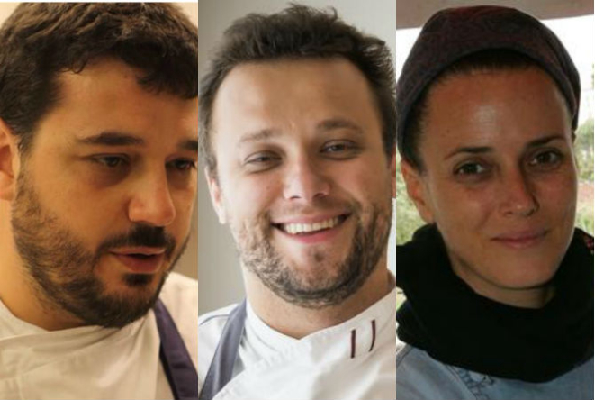 Rafa Costa e Silva, Thomas Troisgros e Helena Rizzo.