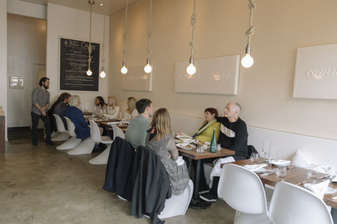 The dining room at Petit Crenn, Dominique Crenn's French bistro in San Francisco, Feb. 4, 2017. In 2016 Crenn was named Òthe WorldÕs Best Female ChefÓ by the WorldÕs 50 Best, a London-based group that publishes an influential (if somewhat arbitrary) annual list of the best restaurants in the world. (Matt Edge/The New York Times)