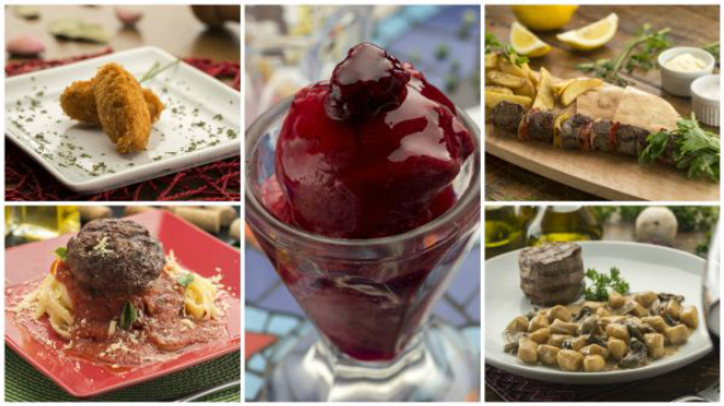 Bolinho de bacalhau, massas, carnes e sorvetes com calda estão entre os pratos que vão agradar os pequenos. Foto: Fernando Zequinão / Gazeta do Povo.