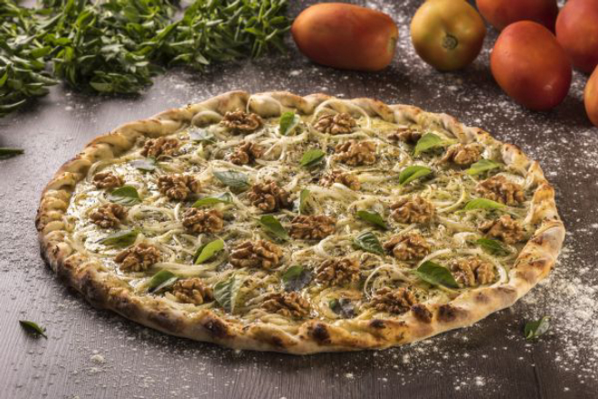 No cardápio, pizzas que levam trufas negras, parma, queijo chévre à l'huile, geleia de pimenta, nozes e amêndoas. Foto/ Fernando Zequinão / Gazeta do Povo.