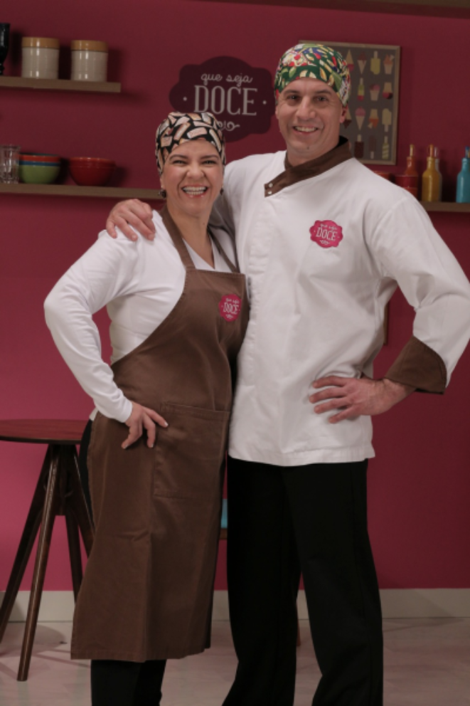Marcelo Apene, chef do Barista Coffee Bar, e Thays Ferrão, sommelier, representaram Curitiba no reality 'Que Seja Doce', exibido pelo Canal GNT. Foto: Canal GNT