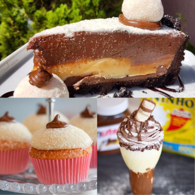 A Sugar Bakery tem três opções de doces de leite Ninho com Nutella. Foto: Divulgação.