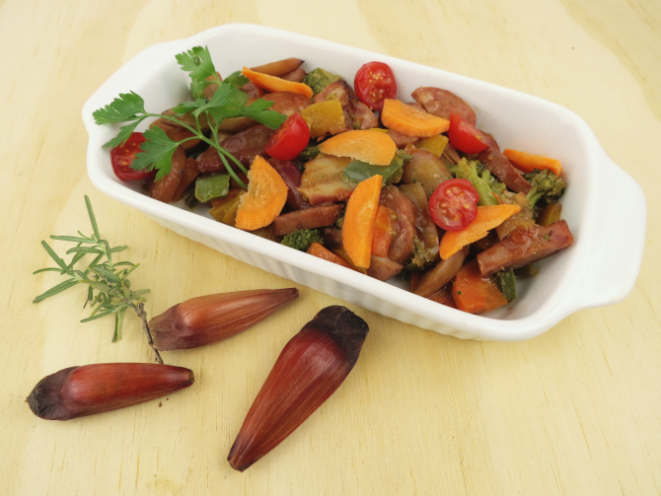 O entrevero de pinhão sai a R$ 30 durante o festival. Foto: Divulgação.