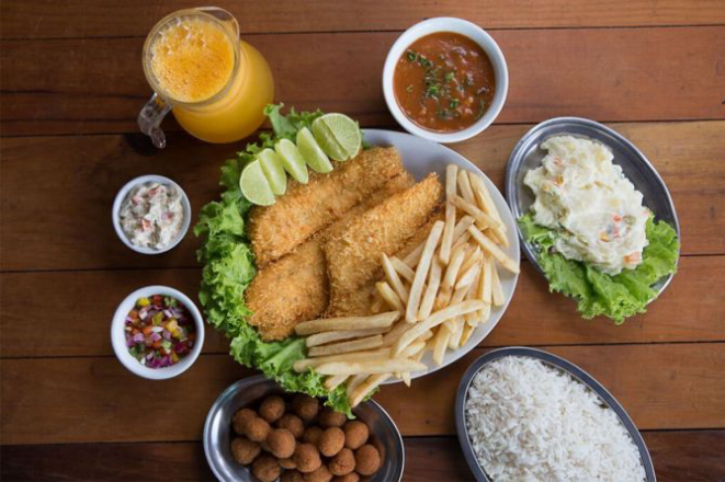 Peixe à romana do Ponte Velha. Foto: Divulgação.