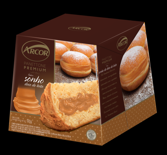 Arcor também lança panetone de Sonho de Doce de Leite. Foto; Divulgação