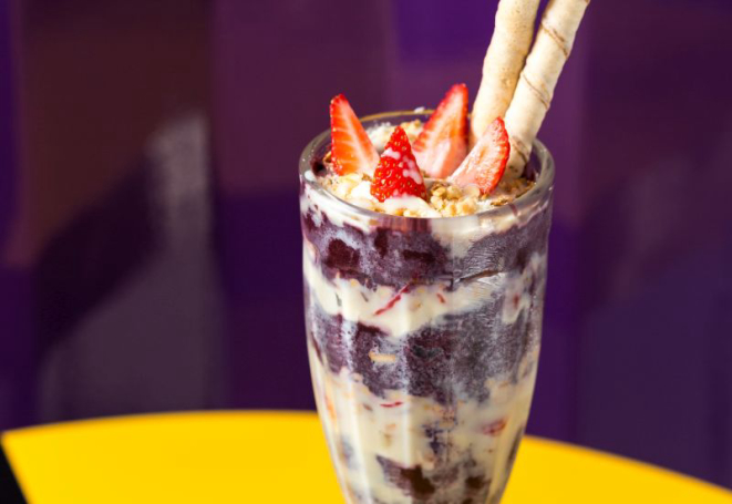 Milk shake de açaí é um dos atrativos da Açaí & Cia. Foto: Eduardo Macarios/Divulgação.