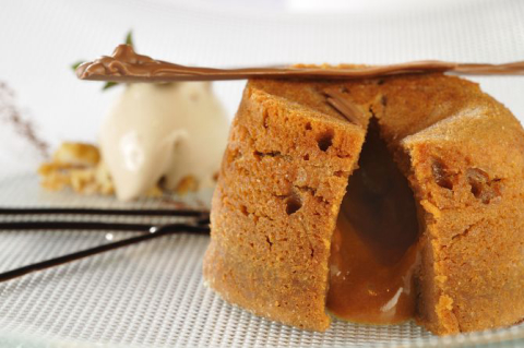 Vulcão de doce de leite