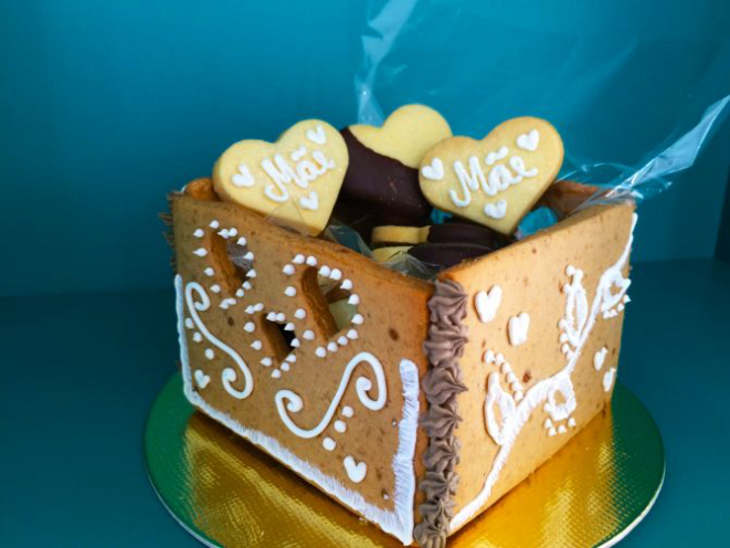 Cake House preparou uma caixinha de bolachas com amanteigados. Foto: Divulgação