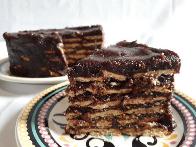 Palha italiana vegana que a confeiteira Marcela Rossi ensina o preparo durante a oficina. Foto: Divulgação