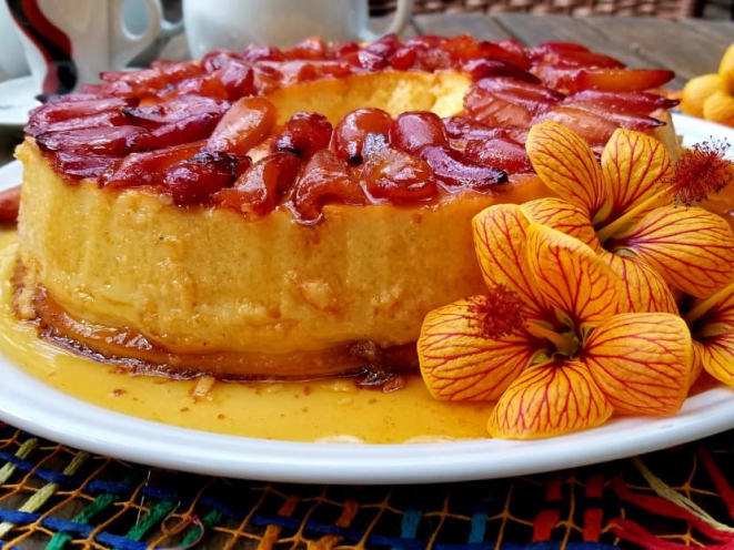 Pudim de Pinhão do Quintana Restaurante. Foto: Divulgação.